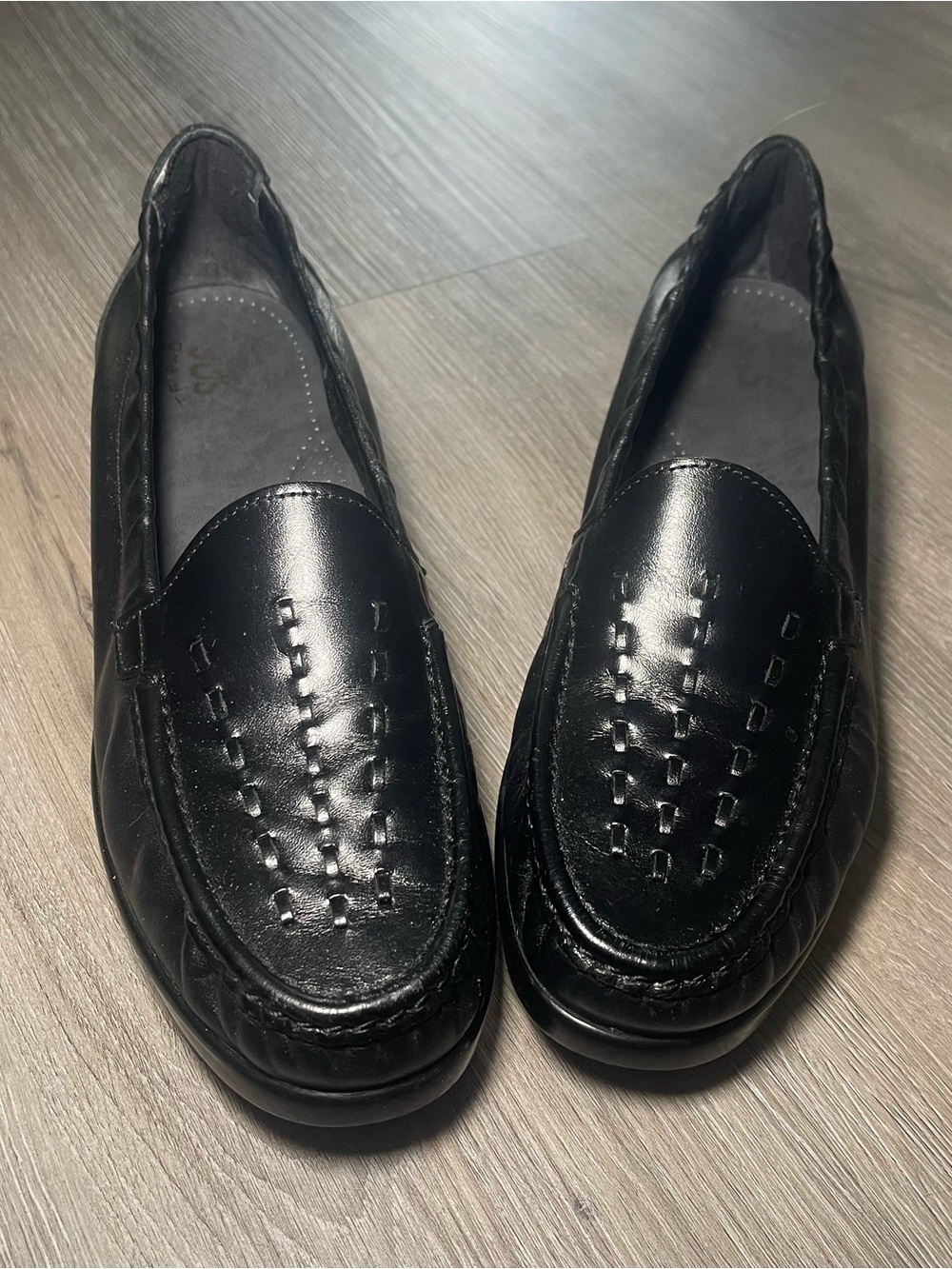 Sas Tripad Comfort Weave Black Slip On Loafers Low Wedge Shoes 10 Narrow driving